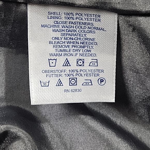 Lands End Trench Coat Women Medium 10-12 Black Button Up Weather Resistant Fall - Picture 8 of 8